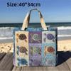 Vintage Damen Stepp-Tragetasche Leichte 3D-Druckmuster Reise-Handtasche Große Kapazität Baumwoll-Einkaufstasche Dame Mädchen