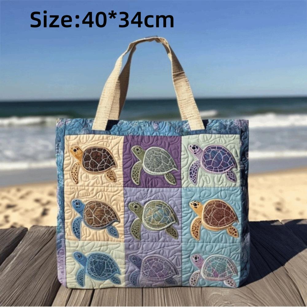 Vintage Damen Stepp-Tragetasche Leichte 3D-Druckmuster Reise-Handtasche Große Kapazität Baumwoll-Einkaufstasche Dame Mädchen