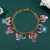 Stitch Cartoon Charm Bracelet For Girls With Zinc Alloy Finish Perfect For Friendship Gift