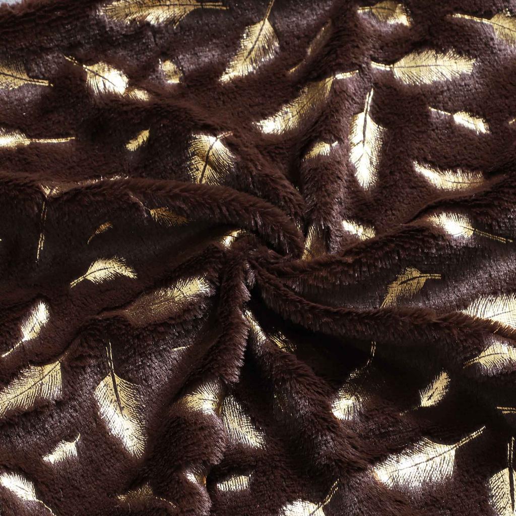 Decorative Pillowcase, Feathers, Brown