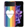 Rainbow Gradient Love Coque For Samsung Z Flip7 6 Galaxy Case Shockproof Z Flip5 Z Flip3 4 5G Hard Cover Phone TPU PC Hard Fund