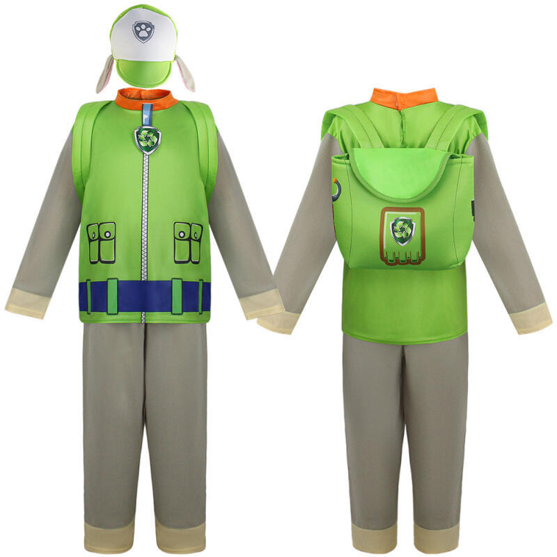 Kids Boys Paw Patrol Cosplay Costume Chase Marshall Skye Rubble Rocky Zuma Birthday Halloween Party Performance Set