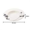 NARUMI Plate, Black Plant Design, 25cm Rim, Soup Plate, Microwave Safe, Made in Japan, 51230-5239