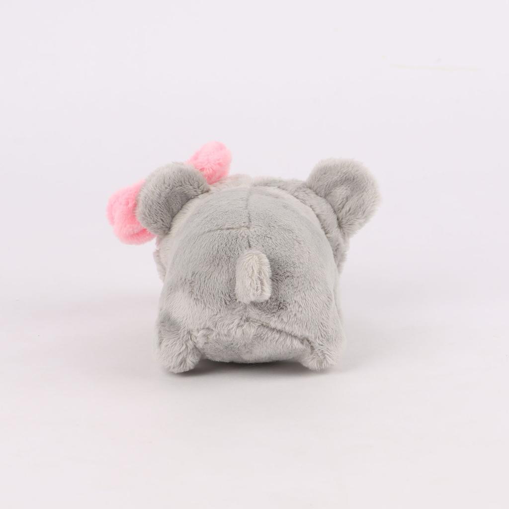 15cm Grey Big Eyed Hamster Plush Toys Bow Hamster Plush Doll Soft Stuffed Animal Toy Cute Plushies Kids Birthday Halloween Gifts