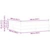 Bed Frame with Mattress Pure White 180 x 200 cm Fabric