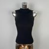 Slim Pure Desire Style Feminine Knit Vest with Half-High Collar