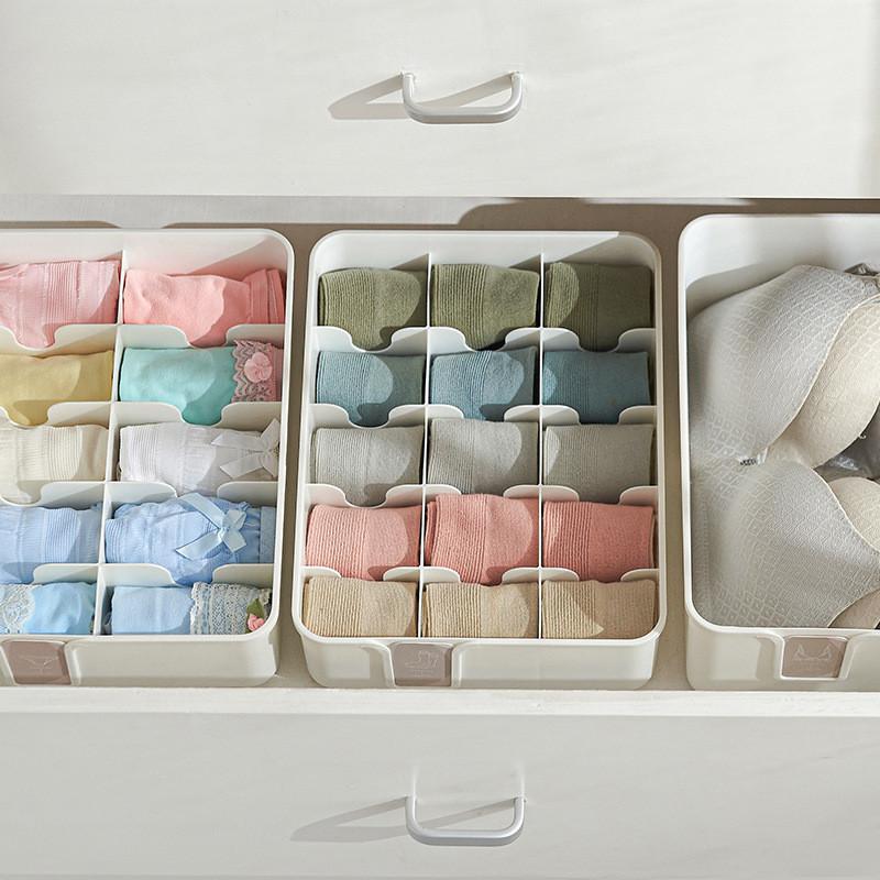 Underwear Storage Box With Dividers For Bedroom Closet Organization
