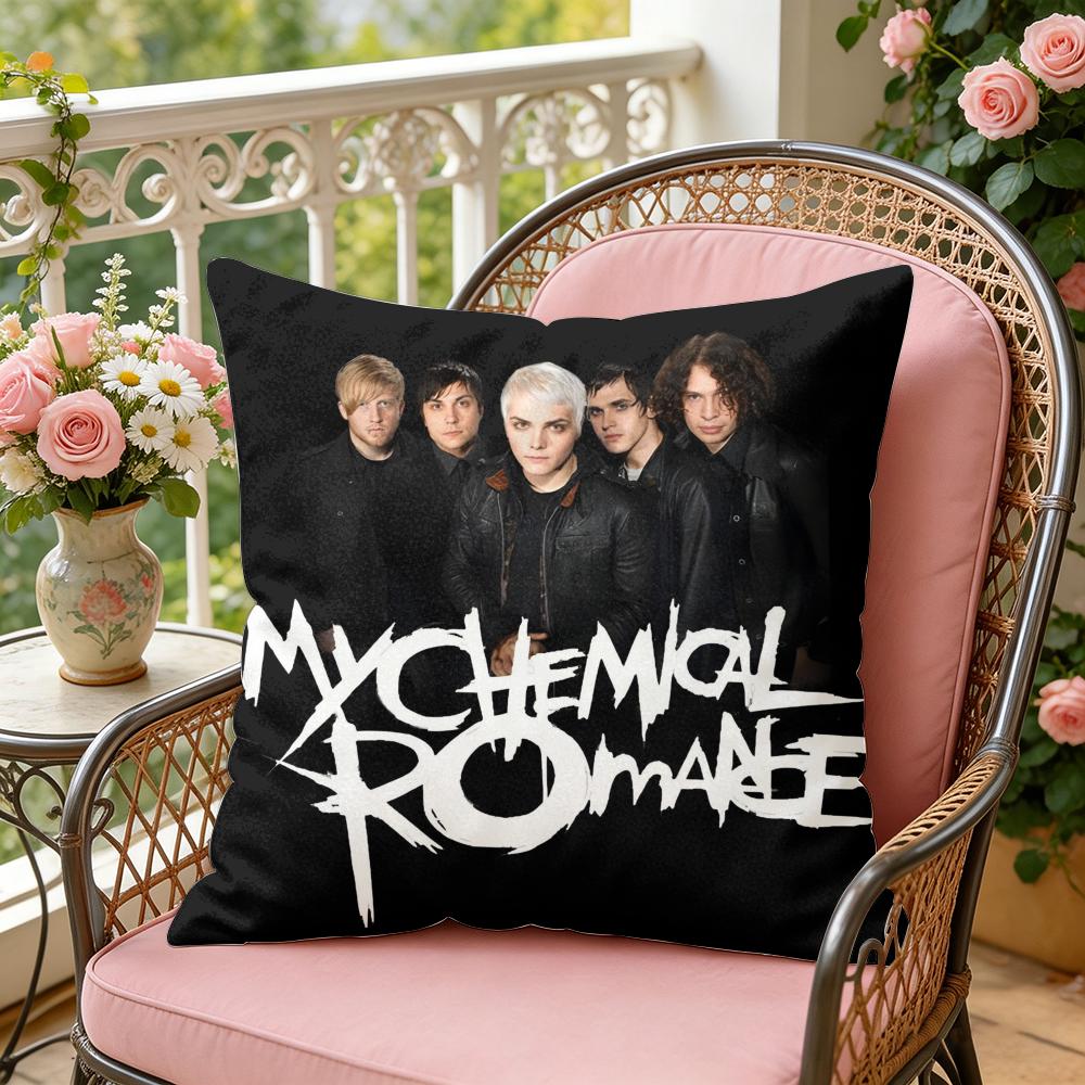 My CChemical RRomance Cushion Cover Soft Plush Throw Pillow Cover DoubleSided Decorative Cushion Case Sofa Bedroom Home Decor