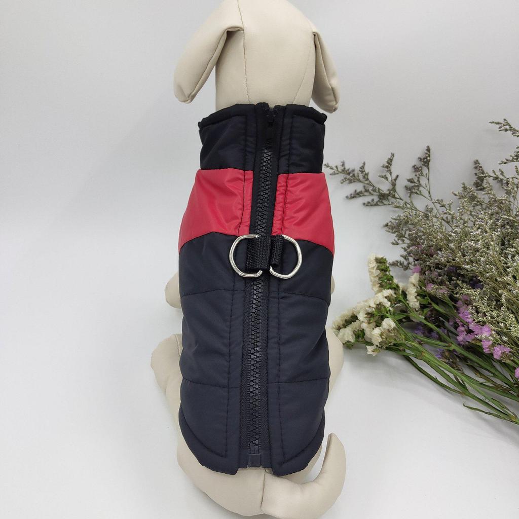 Winter Dog Ski Suit: Thickened Cotton Jacket & Warm Vest