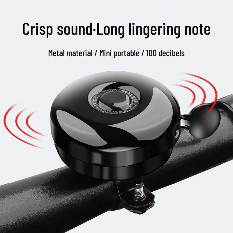 Durable Black Iron Bicycle Horn for Mountain & Folding Bikes - Loud Sound