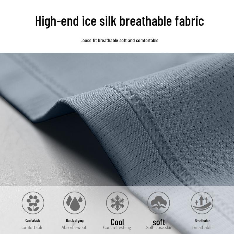 Men's Quick-Dry Ice Silk Sportswear Set - Short Sleeve T-Shirt & Shorts for Running, Summer Fitness, and Football Training.
