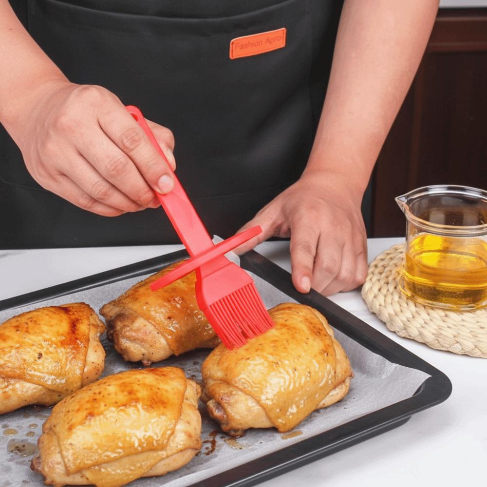 Non-Slip Handle Sauce Application Brush Heat Resistant Oil Brush  Pancake Making