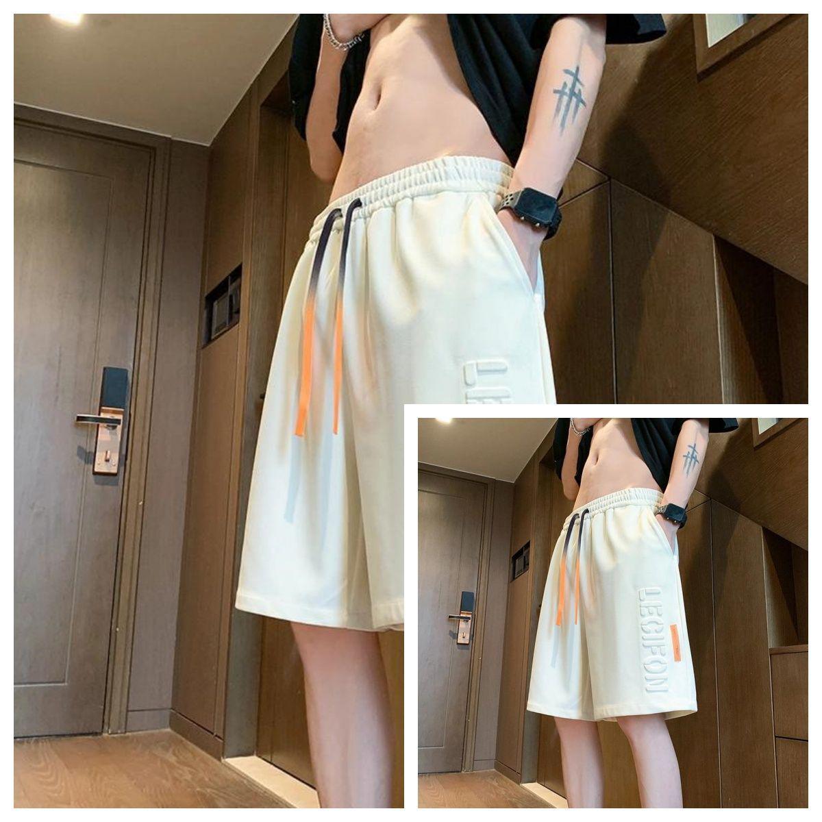

New Summer Hong Kong Style Men s Print Shorts - Trendy Mid-Length Casual Sports Pants L 100-120 jin