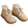 Winter snow boots, velvet warm lace-up waterproof cotton shoes, winter new versatile fashion soft-soled short boots