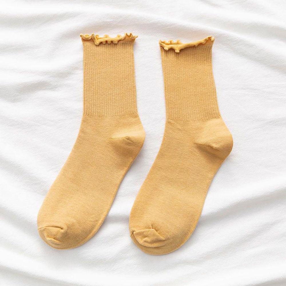 Șosete albe femei drăguț Kawaii cu volane șosete bumbac violet bomboane japoneze skateboard șosete sport negru