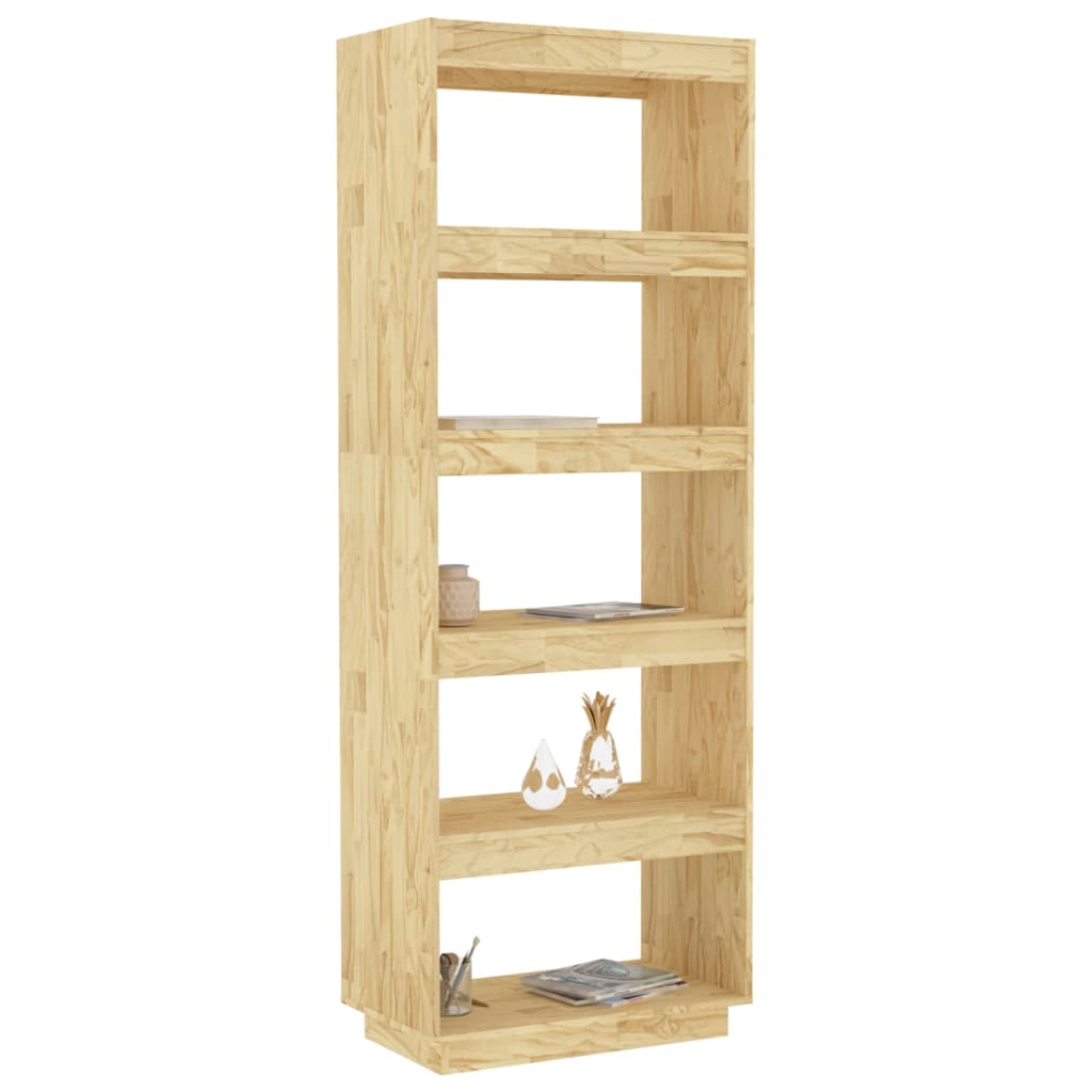 Bookshelf Room Divider 60 x 35 x 167 cm Solid Pine Wood