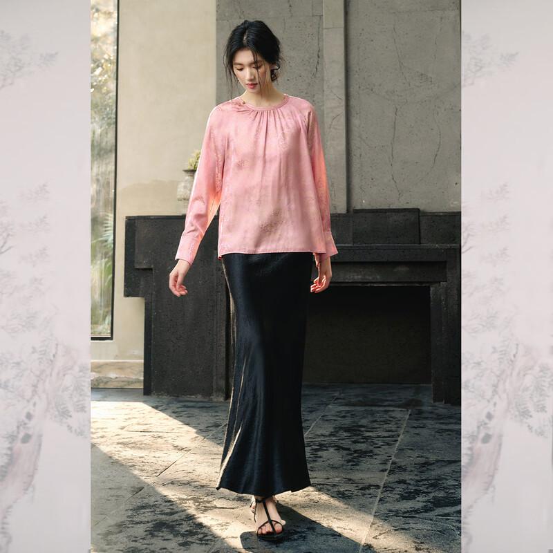 JK&JS Acetate Mermaid High-Waist Long Skirt