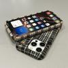 Плед фланелевий чохол для телефону Apple Iphone16promax-Houndstooth Drop-Resistant ПВХ жорсткий фланелевий чохол для телефону Iphone16/15/14/13/Pro/Promax