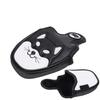 PU Leather   Putter Head Covers with Magnetic Closure Waterproof Cartoon Thicken Plush     Headcover(Yellow White )