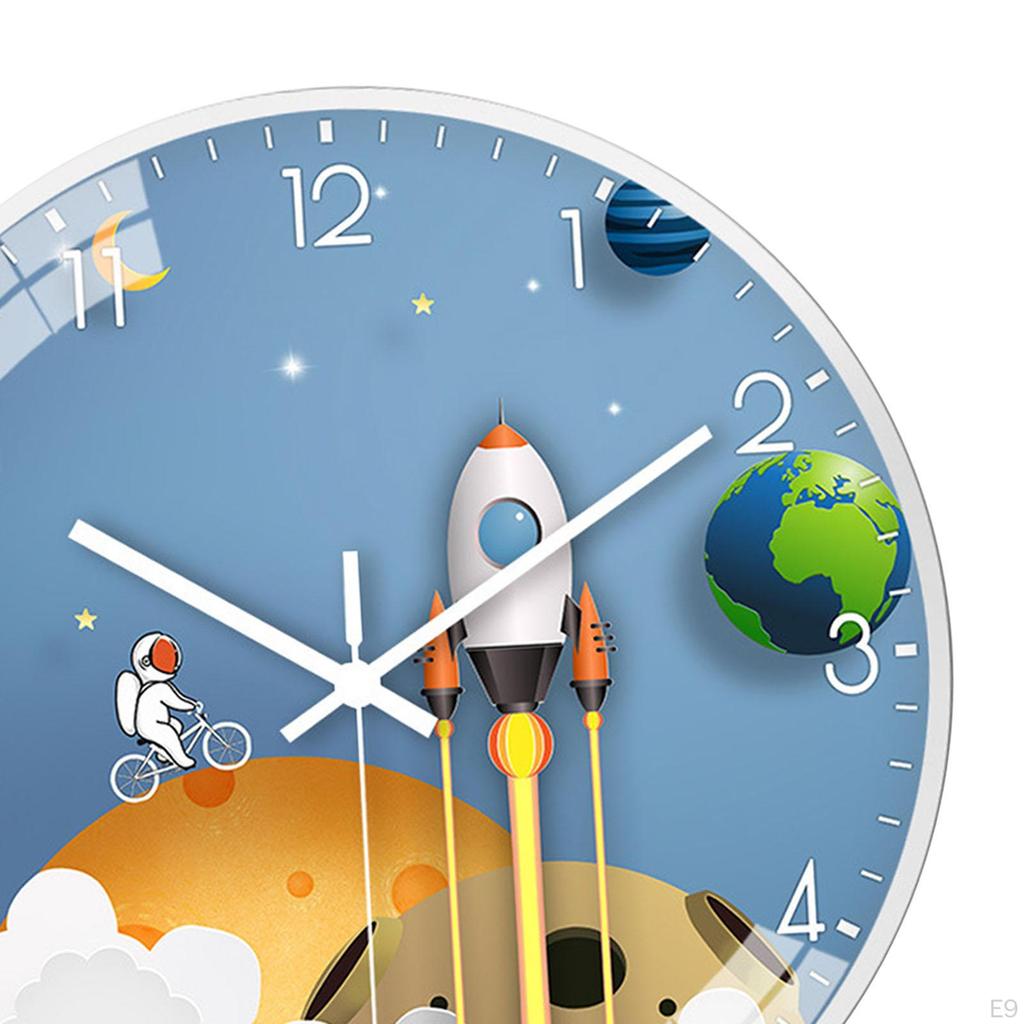 Astronaut Wall Non Ticking Decorative " Modern Analog for Bedroom Study Room