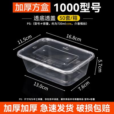 Disposable Rectangular Plastic Food Containers