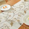 Embroidery Table Flag Linen Table Cloth Tassel Coffee Table Table Runner Home Long Table Decoration Cloth Rustic Style Table Flag Sideboard
