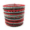 Les Trésors De Lily [N0691] - Designer Bracelet 'Katmandou' Black Red Turquoise