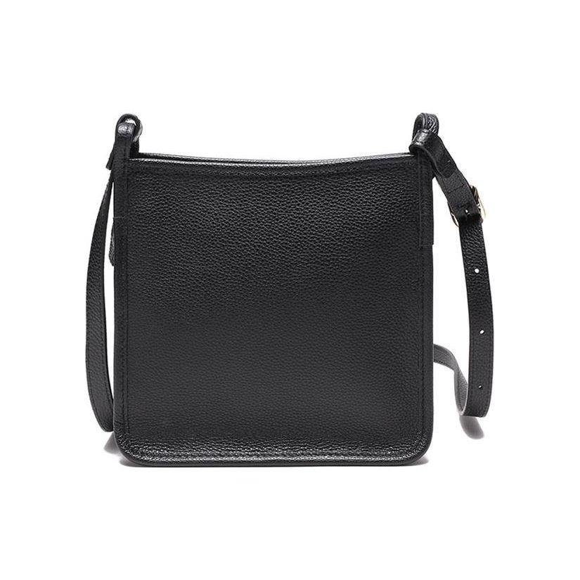 Longchamp Le Foulonné 20 Leather Solid Color Detachable Shoulder Strap Zipper Crossbody Bag Small Women Bags Black 10138021001