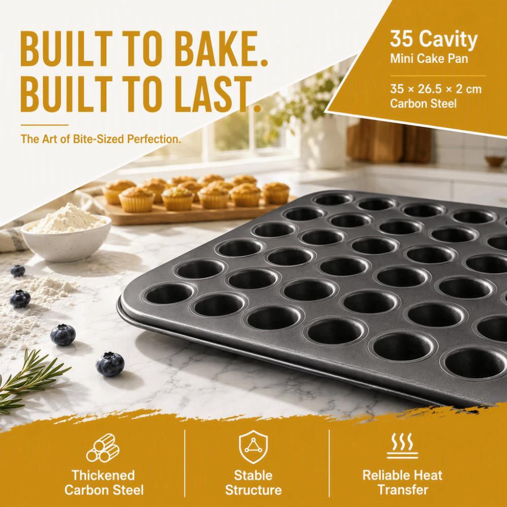 Carbon Steel Cupcake Baking Tray Nonstick Cake Mold Mini Muffin Pan Home Commercial Bakery