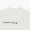Jordan X Travis Scott Collaboration Logo Print Comfortable Ribbed Crew Neck Short Sleeve T-Shirt Men Tops Sail-White DZ5511-133
