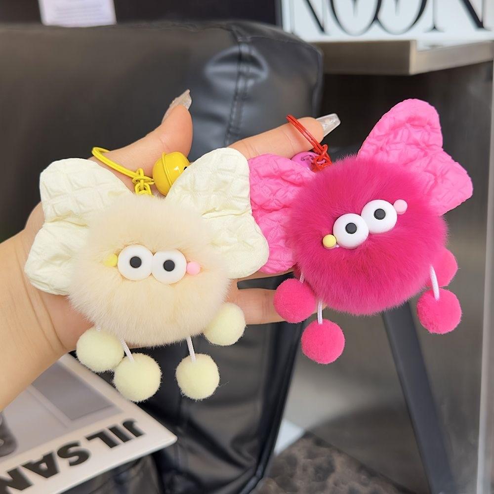 Rex Cute Rabbit Bow Briquettes Elf Action Bag Hanging Cartoon Plush Keychain Toy