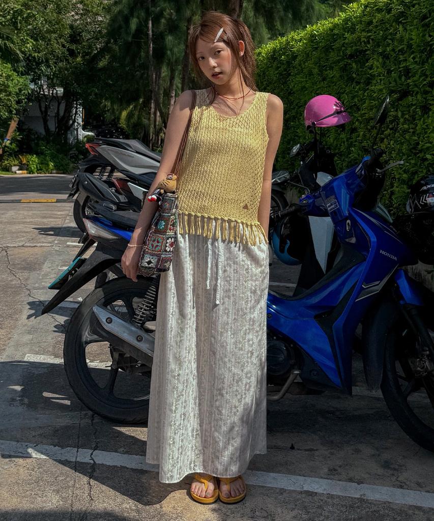 Aueonoseuteljia Cottage Garden Long Skirt_Ivory(Ob6Sk05)