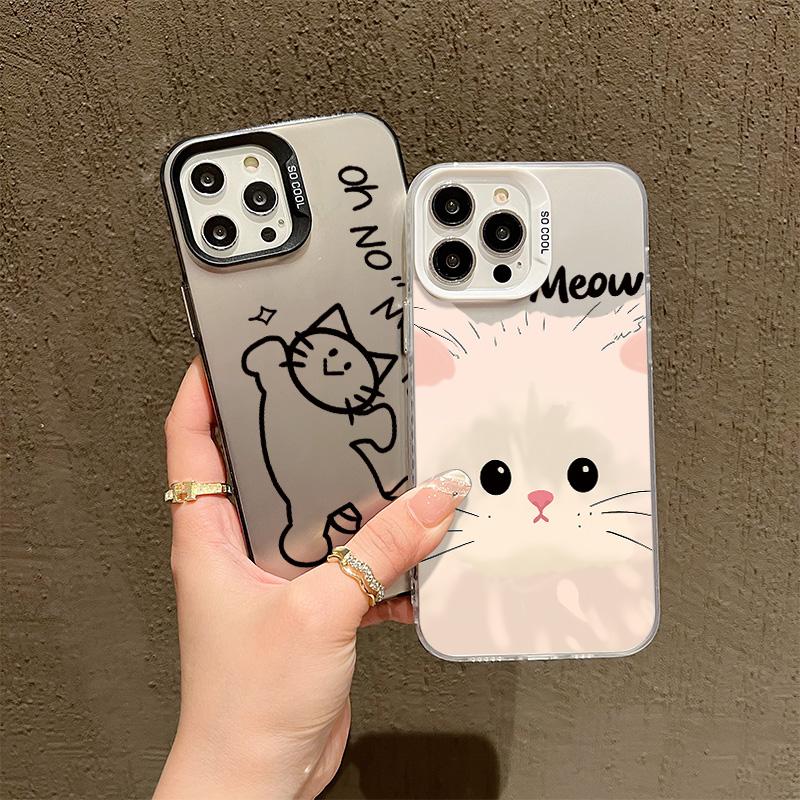 Silicone Case For Oppo A5X A6X A3X A5 A3 Pro A60 A79 iPhone 17 16 15 14 13 12 11 Samsung A07 A37 A57 Cover DIY Painted Cartoon Shockproof Phone Bumper