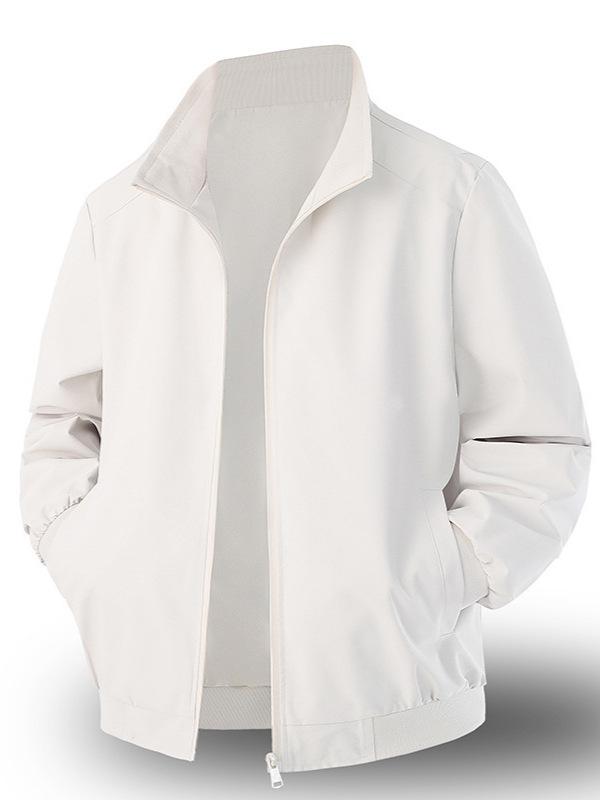 Men's Winter Cotton Jacket - Middle-Aged Stand Collar Fashion Coat for Dad