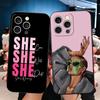 Girl Boss Lady Pink Soft Phone Case for iPhone 16 16E 17 Air 15 Pro Max 14 Plus 13 Mini 11 12 7 Black Cover Back Shell