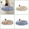 Flower Pattern Printed Tablecloth Oil-proof Table Cover Rose Round Table Cloth  Home Decoration