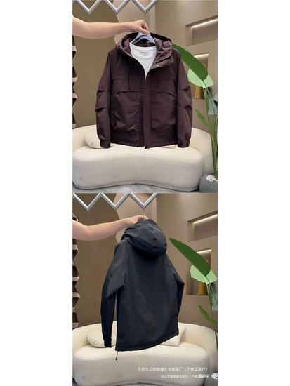 2024 Men's Fashionable Windproof Hooded Cotton Jacket – Thick, Loose, and Stylish for Autumn/Winter