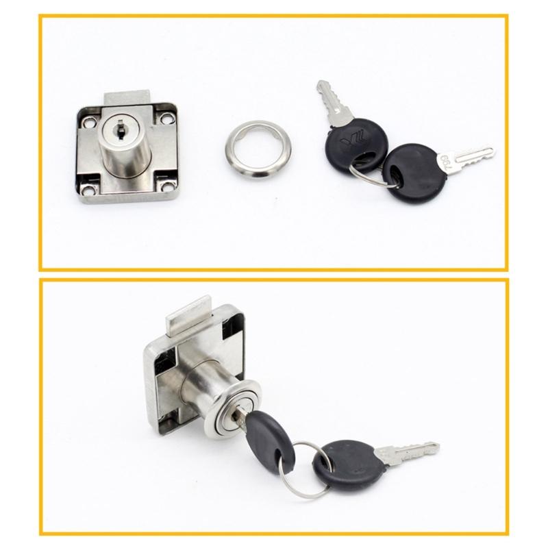 4set Drawer Cams Lock Security Cabinet Lock with Key Furniture Cupboard Replacement Lock for Office Desk Letter Box