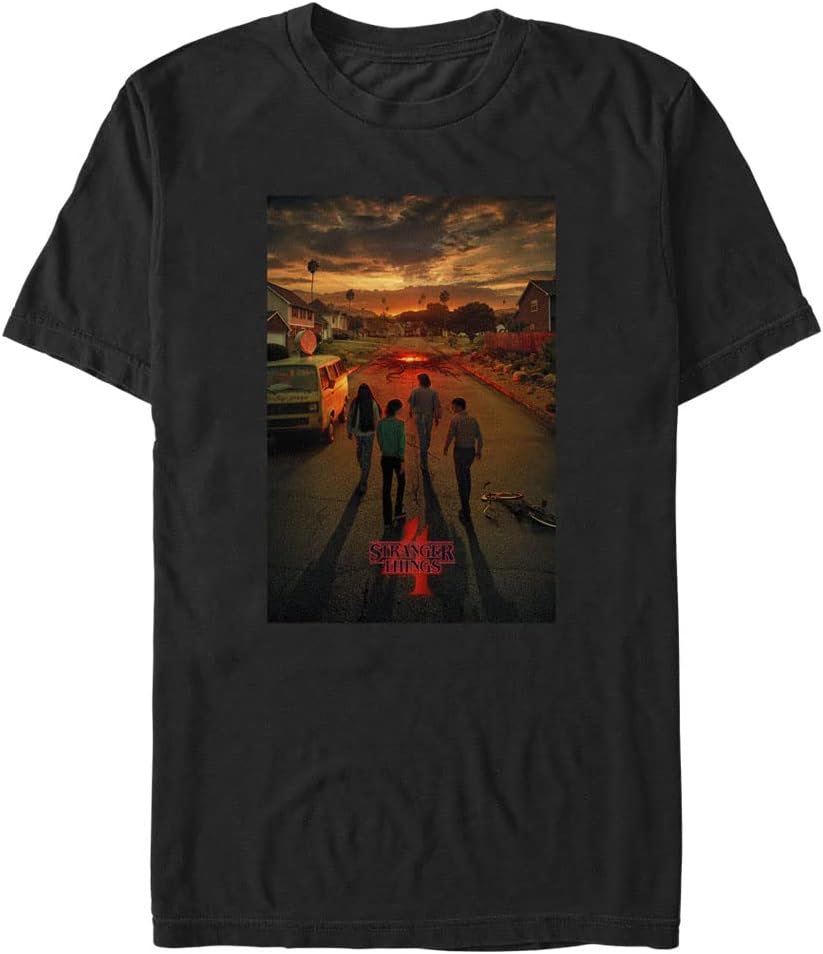 Stranger Things Men s Big & Tall California Poster Short Sleeve Tee 3XL