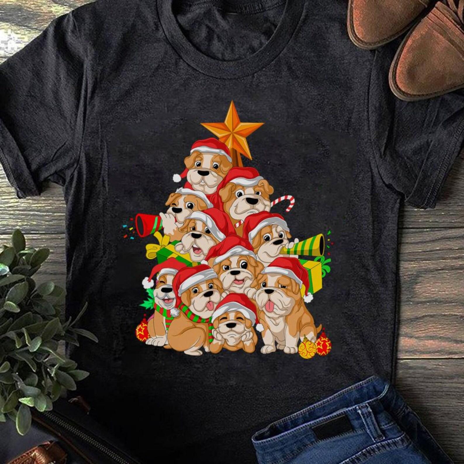 English Bulldog Christmas T-Shirt: Funny Dog Xmas Gift S