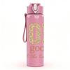 1PC God Is Good Quote 750ml Color Plastic Sports Water Bottle Leakproof Flip Straw Lid Suitable for Sports Office Home Use