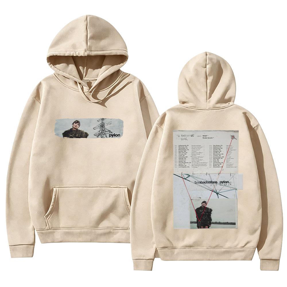Beabadoobee The Powerlines Tour ‘26 Hoodies Retro Vintage Print Sweatshirts Men Womrn Fashion Casual Long Sleeve Loose Pullovers