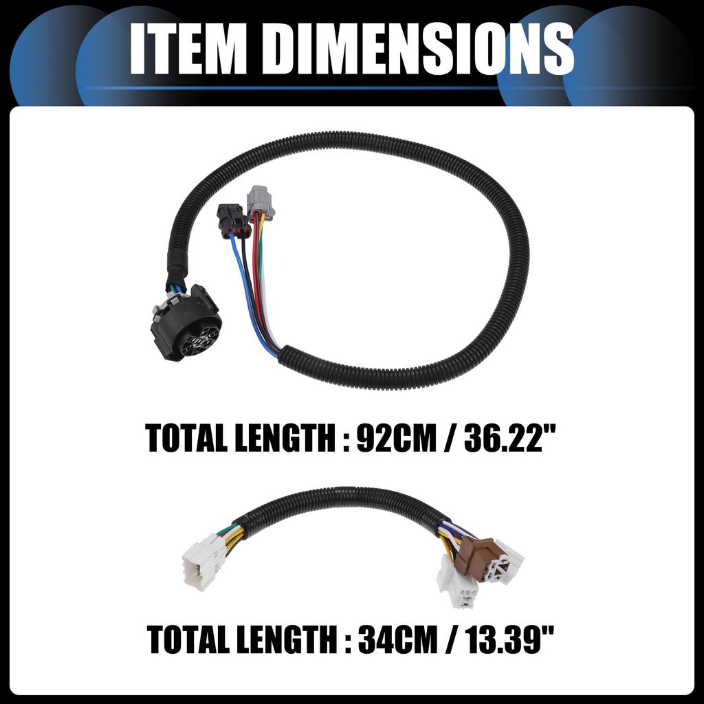 INFINAUTO Vehicle Trailer Wiring Harness with Relay Harness for Nissan Frontier Black 1 Set 2005-2022, Plastic,