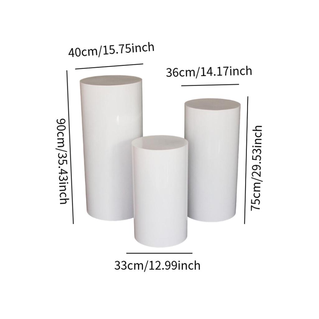 3/5Pcs Cylinder Pedestal Cake Stand Dessert Table Pillars Holiday Party Supplies for Valentine's Day Thanksgiving Birthday