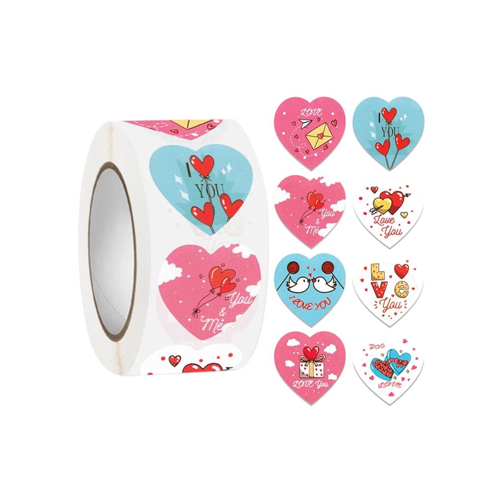 500pcs Heart Stickers , Cute Heart Stickers For Scrapbooking, Party Deco, Journal Planner