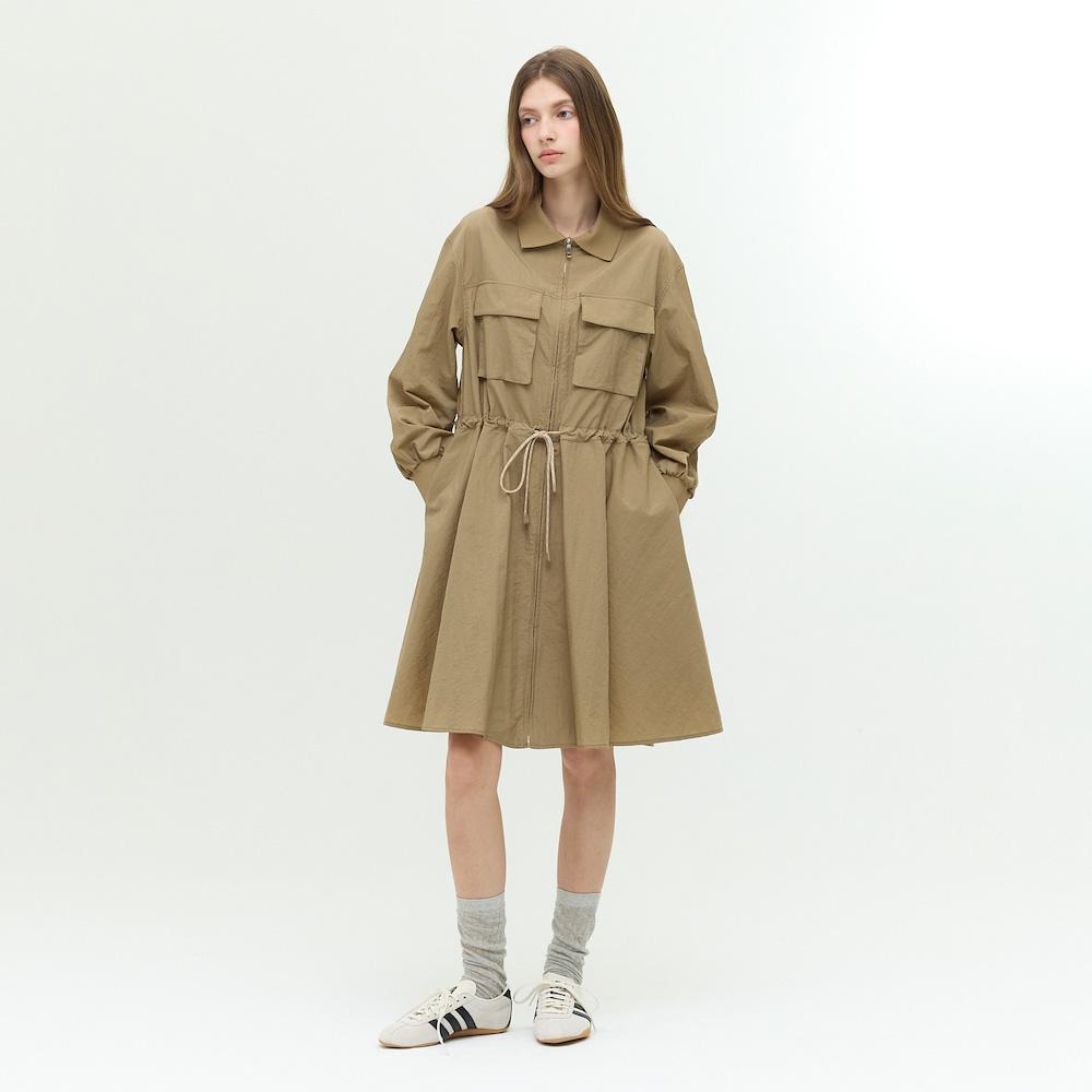 Ibiem Casual Flap Pocket Shirt Dress Emp8Wop010