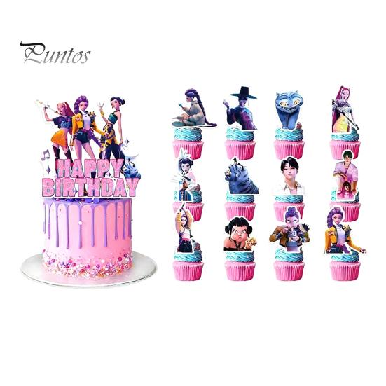 Thick Balloons K-POP Witch Squad Birthday Party Decor Kit Themed Banner And Balloon Decoration Signsfor Music Dance Theme Celebration Fan Meetings