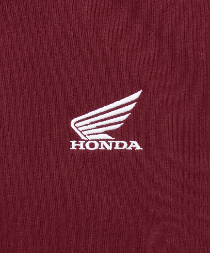PHYPS MOTORCYCLE Honda Small Wing Rivet Point Hoodie Burgundy