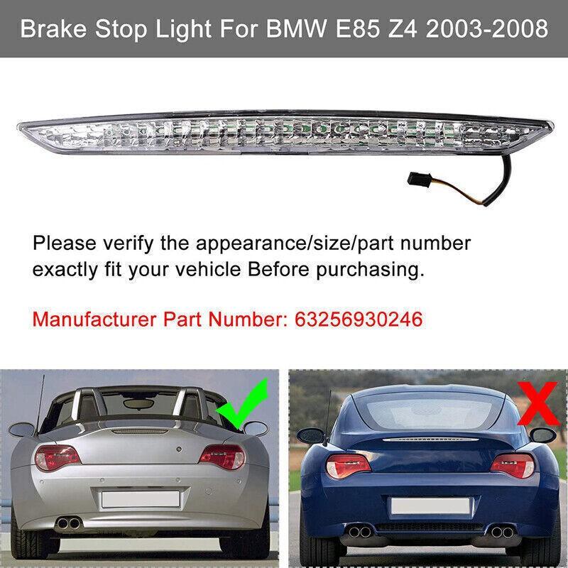 For BMW Z4 E85 2002-08 63256930246 Third Brake Light Clear Lens Stop Tail Lamp