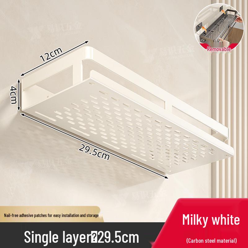 Deliksiz Duvara Monte Banyo Lavabo ve Tuvalet Saklama Rafı